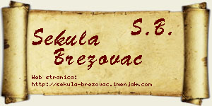 Sekula Brezovac vizit kartica